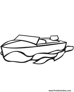 Motor Boat Coloring Page | Coloring Pages