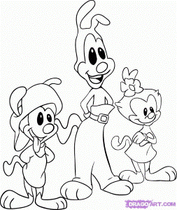 cartoon characters to colour in