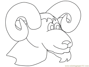 Rams Head Coloring Pages