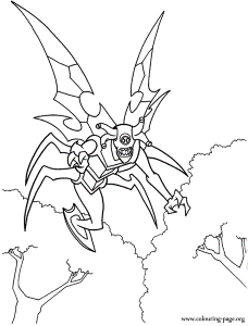 Free printable Ben 10 Omniverse Coloring Pages for Boys – Fly