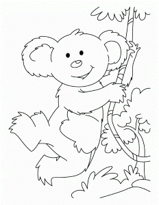 Swinging koala coloring pages | Download Free Swinging koala