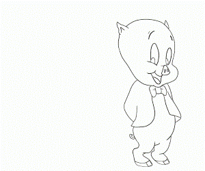 Porky Pig 9 Coloring | Crafty Teenager
