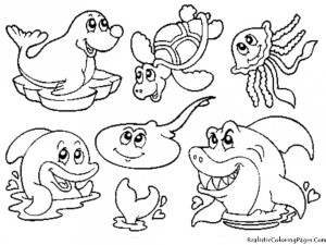 Dolphin Coloring Pages Baby Dolphin Cute Baby Animal Coloring