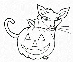 Halloween Cat Coloring Pages Purple Kitty Halloween Cat Coloring