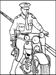 Custom Coloring Pages with the Pictures to Color of Police Officer