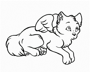 Chibi Winged Wolf Lineart by Loco-Lu on deviantART