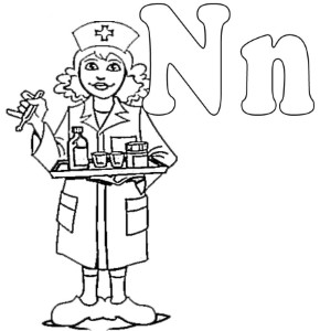 Download N Is For Nurse Coloring For Kids Or Print N Is For Nurse