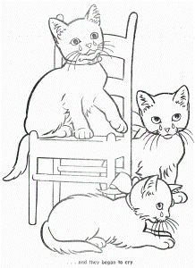 The Three Little Kittens | Coloring-Cats