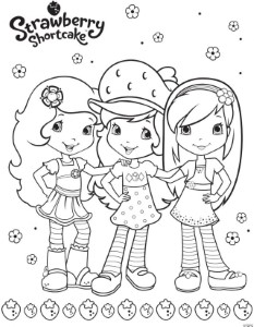 Strawberry Shortcake Coloring Pages Printable Strawberry 253484