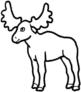 moose a moose coloring pages free