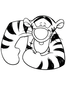 Winnie The Pooh Tigger Laughing Coloring Page - 69ColoringPages.com