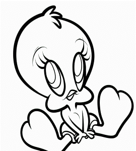 The Tweety Baby Bird Coloring Page - Tweety Coloring Pages