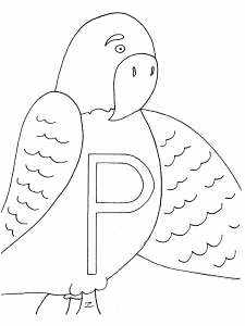 i letter p Colouring Pages