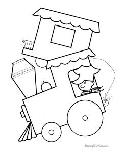 Preschool Coloring Pages Train | Free Printable Coloring Pages