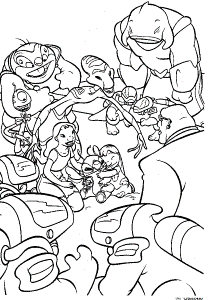 leo and stich Colouring Pages