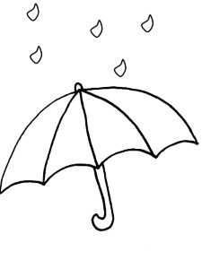 Umbrella Coloring Page