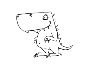 T Rex coloring page | ColorDad