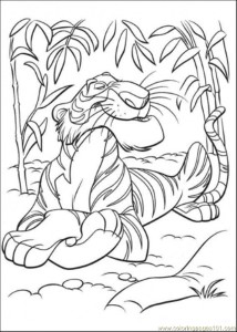 Coloring Pages Shere Khan (Cartoons > The Jungle Book) - free