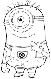 Amazing of Awesome Minion Kevin Coloring Page For Minio #677