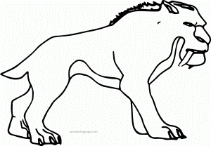 Ice Age Diego Coloring Page | 