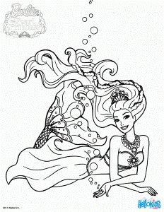 Barbie THE PEARL PRINCESS coloring pages - Barbie plays Lumina