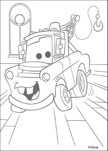 Cars coloring pages - Lightning Mc Queen racing