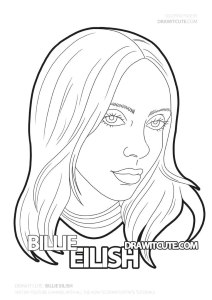 How to draw Green Hair Billie Eilish - Draw it cute | Billie eilish, Coloring  pages, Drawing cartoon characters sketches