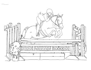 Free Realstic Horse Jumping Coloring Pages Online Kids Printable ...