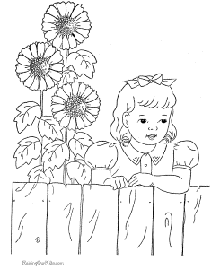 Sunflower coloring sheets 019