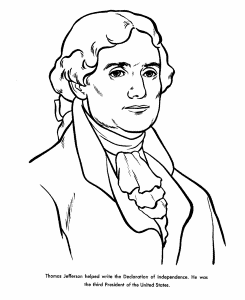 Bluebonkers : US Presidents coloring pages - President Thomas