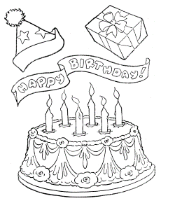 Printable Cakes Images To Color | Coloring - Part 5