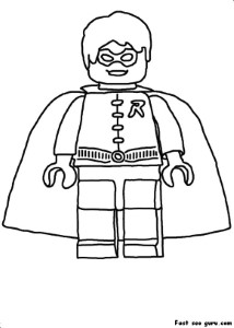 Printable Lego Batman Robin coloring in sheet | Ilustrações ...