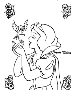 printable snow white coloring pages