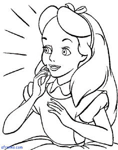 2014 alice in wonderland colouring pages