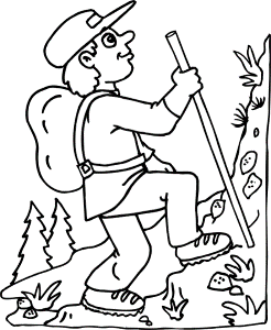 transmissionpress: Hiking the Mountain in Summer Coloring Pages