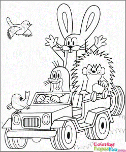 letter i moles Colouring Pages