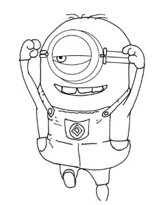 The One Eyed Minion Coloring Pages Coloring Pages For Kids #bia ...