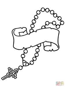 Rosary Beads coloring page | Free Printable Coloring Pages