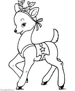 Reindeer - Christmas coloring pages!