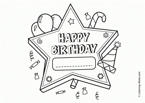 Happy Birthday Mom Coloring Pages Coloring Page Birthday Cake ...