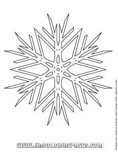 Easy Snowflake Coloring Page | HM Coloring Pages