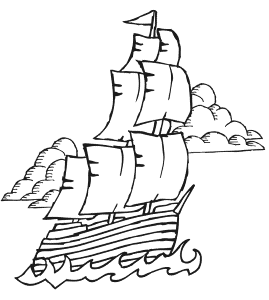 Pirate Coloring Page | Pirate Ship