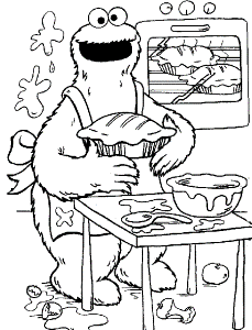 Sesame Street Cookie Monster Coloring Pages