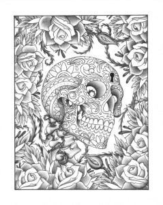 15 Pics of Beautiful Skull Coloring Pages - Printable Adult ...