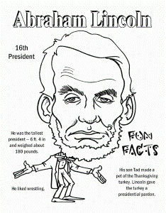Abraham Lincoln Coloring Page - Coloring Pages for Kids and for Adults