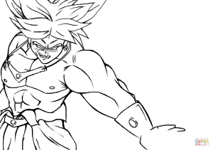 Broly from Dragon Ball Z coloring page | Free Printable Coloring Pages