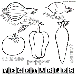 Vegetables coloring pages | Coloring pages to download and print