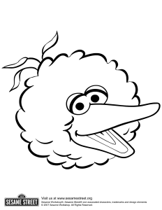 Big Bird Face Coloring Page - High Quality Coloring Pages