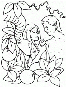 Picture Of Adam And Eve In The Garden Eden To Color Id 3677 228485