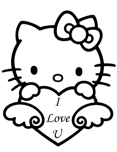 Childprint Coloring Pages Of Hello Kitty For Free